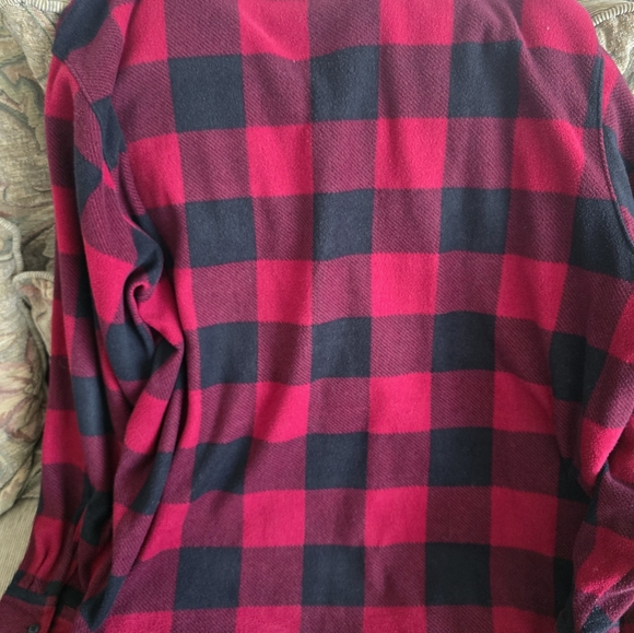 Men's Wrangler 4XL Red & Black Checked Flannel Shirt - Picture 3 of 4